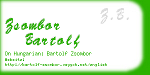 zsombor bartolf business card